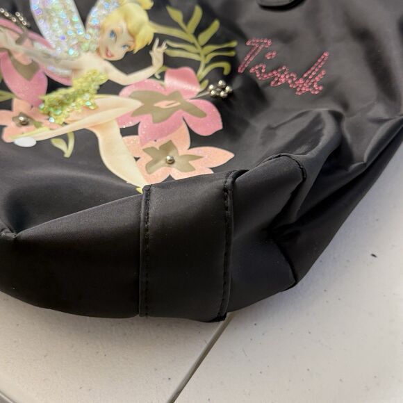 Tinkerbell Tink Black Shoulder Bag Purse Disney Peter Pan - Vintage READ - Picture 3 of 16